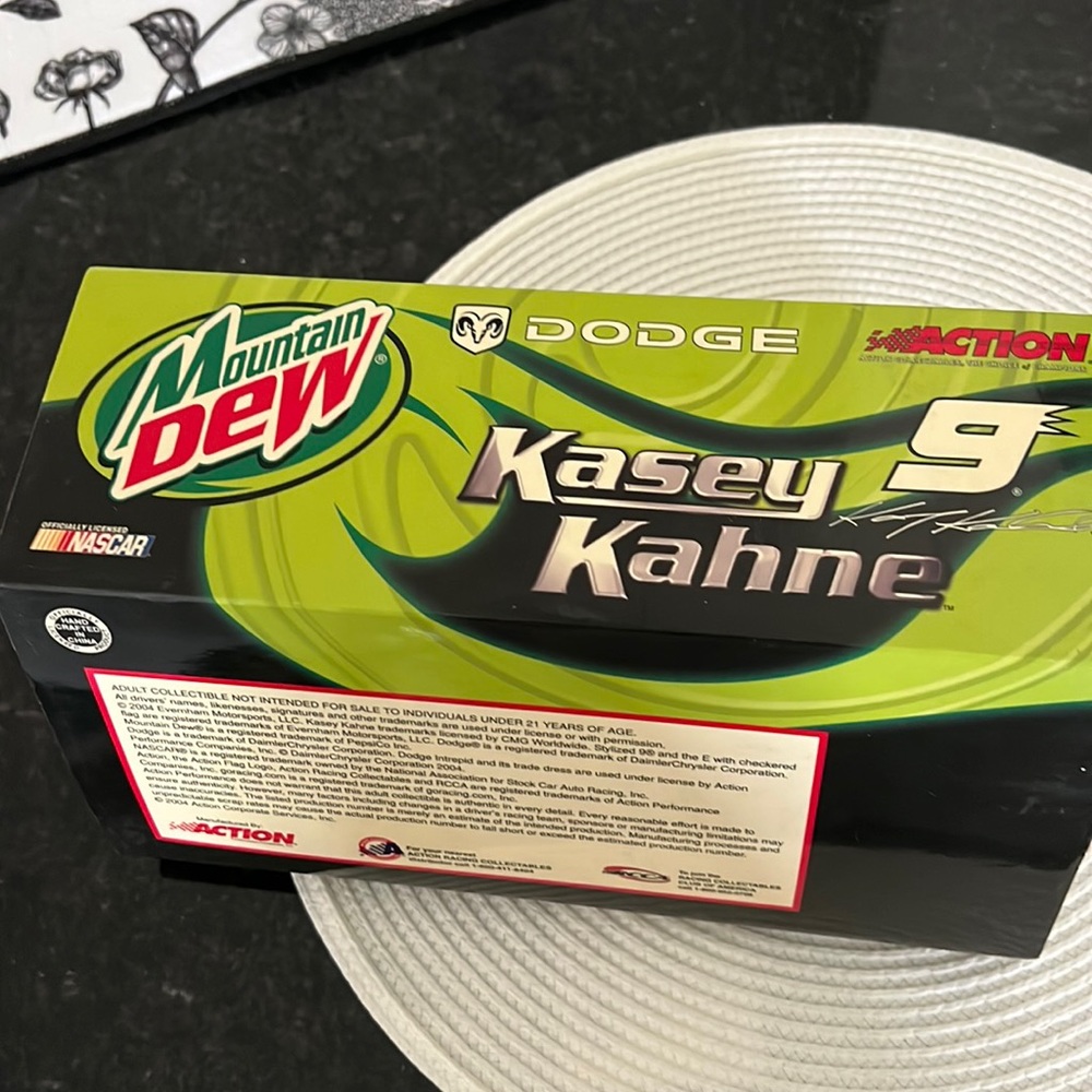 Kasey Kahn’s Action collectibles Mountain Dew dodge car